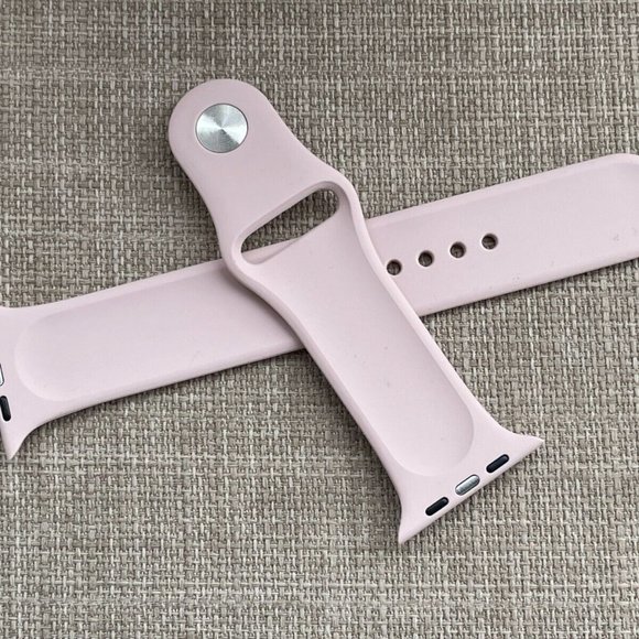 Other - Unbranded Replacement Strap for Apple Watch Pink Rubber Sport Band Size 42/44mm